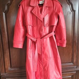 Stylish Red Trench Coat